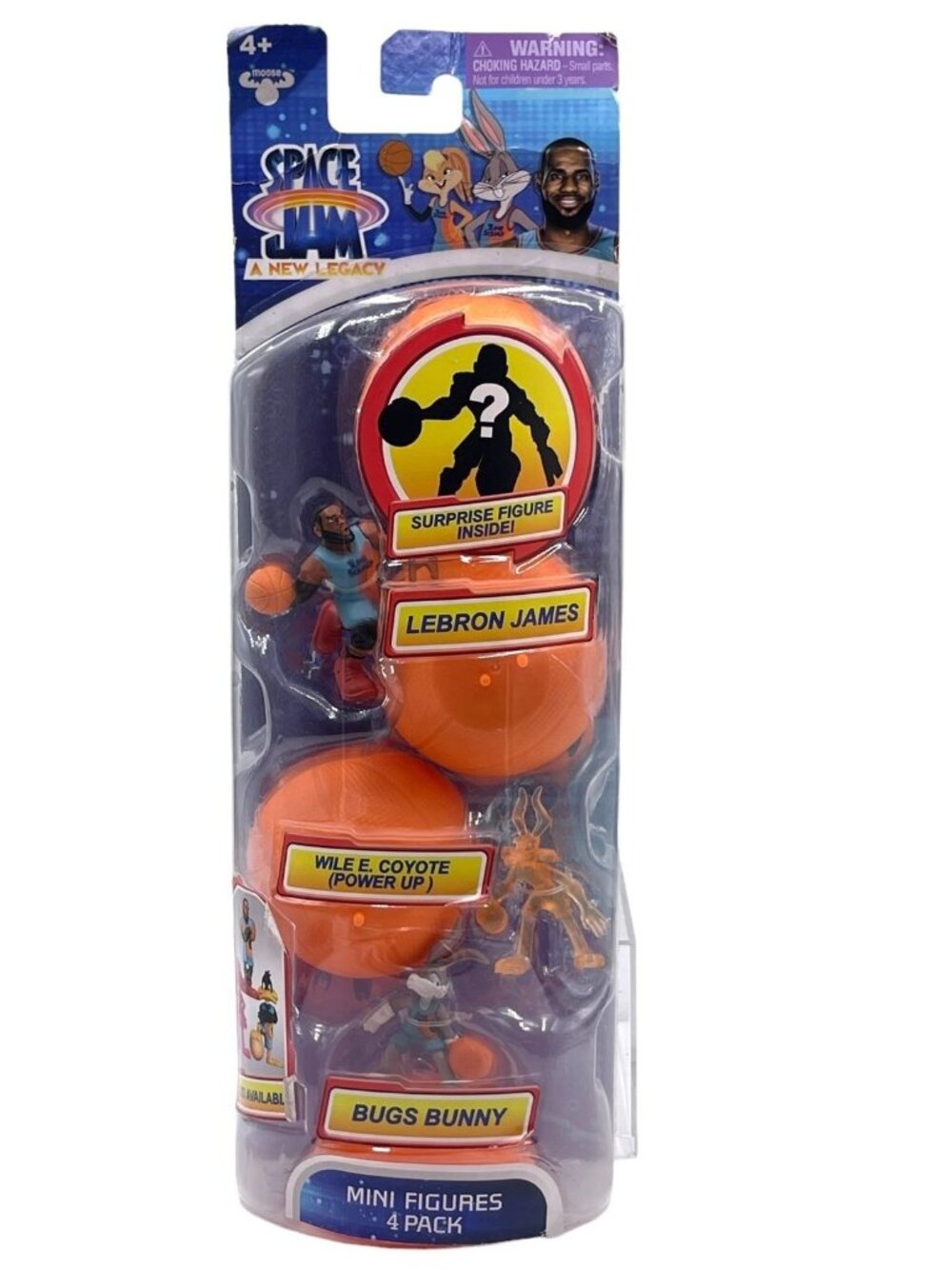 Space Jam 2 Mini Figures 4 Pack LeBron James Bugs Wile E Coyote Moose Toys